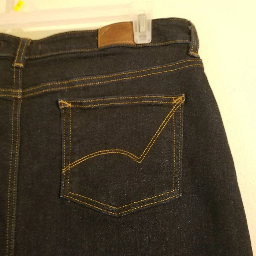Dickies 14 Blue Jean Denim Skirt Modest Church Home‎ School Ruffled Hem Cottage